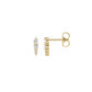 four-stone graduated bar stud earrings - natural diamond