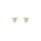 baguette bar stud earring - natural diamond - single