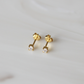 petite stud earrings - cz