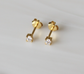 petite stud earrings - cz