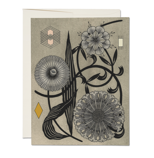 floral geometry card