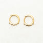 baguette tiny hoop earrings - natural diamond