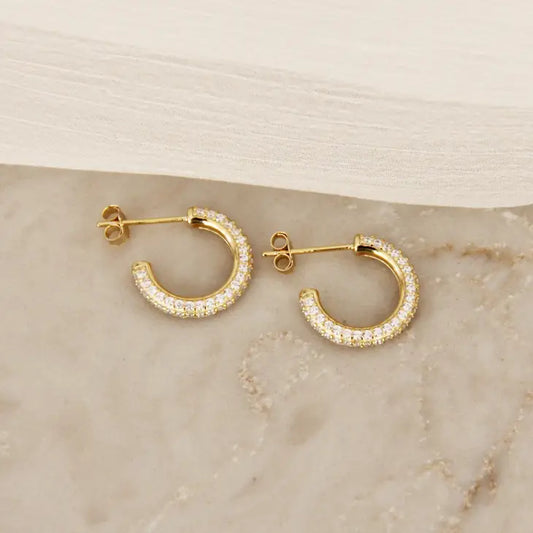 lucia semi hoop earrings