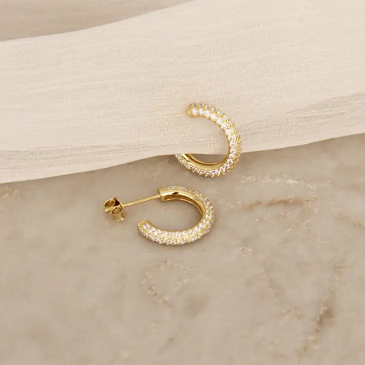 lucia semi hoop earrings