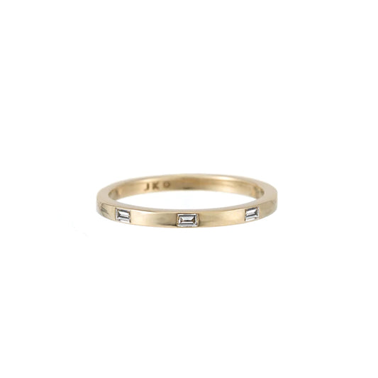 eternal baguette dot band - natural diamond