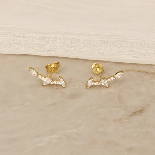 ivy ear climber stud earrings