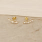 ivy ear climber stud earrings